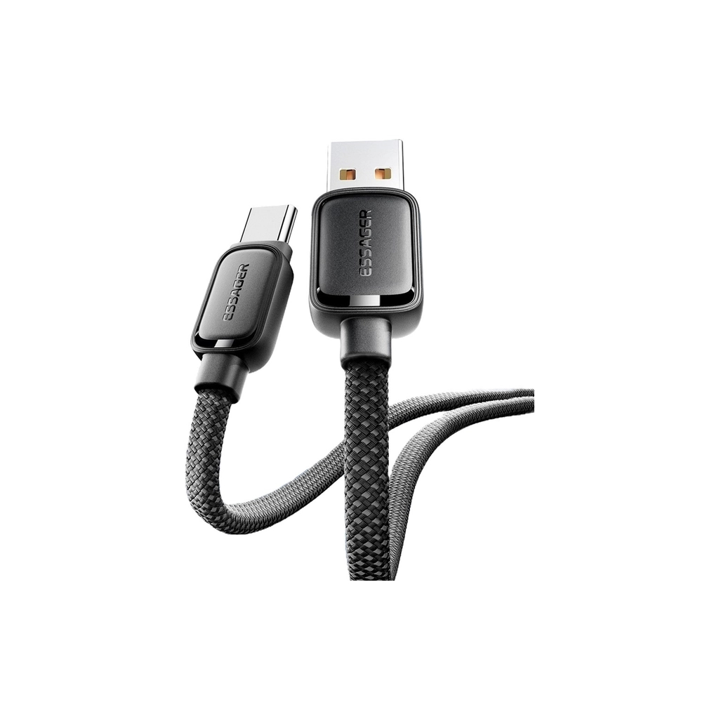 Кабель USB 2.0 AM to USB-C 1.0m 7A black Essager (EXCT-TD01-P) фото4