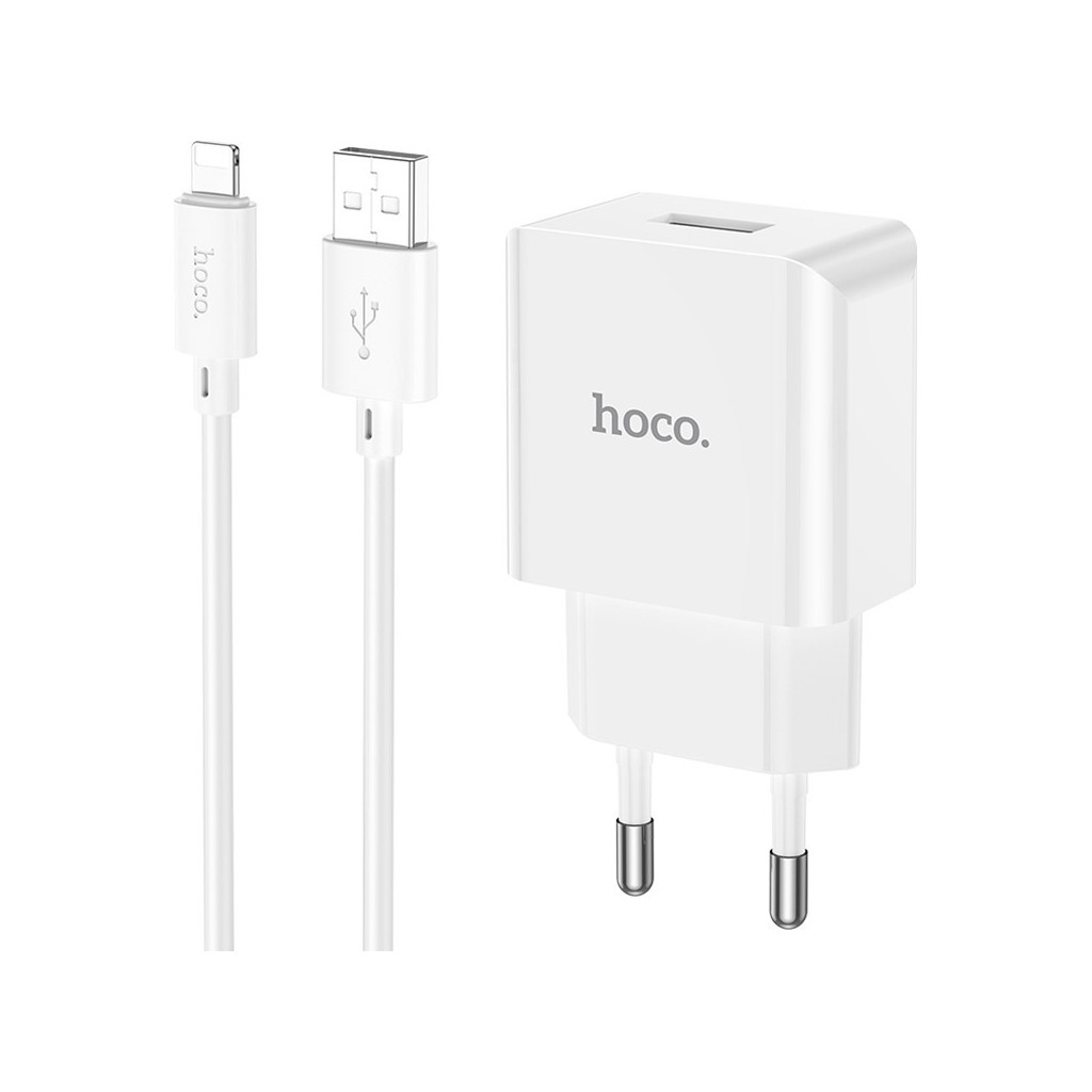Зарядное устройство HOCO C106A charger set(iP) White (6931474783899) фото2