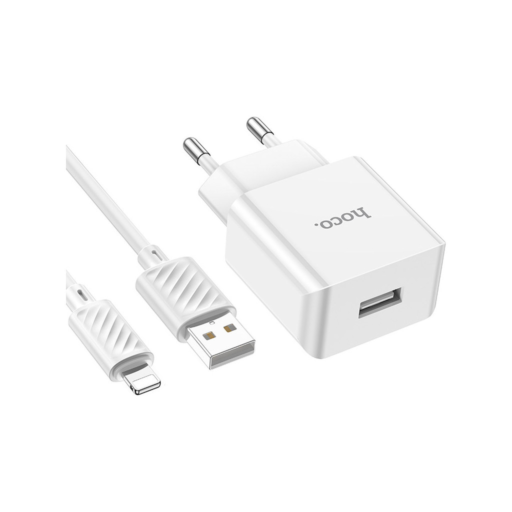 Зарядное устройство HOCO C106A charger set(iP) White (6931474783899) фото5
