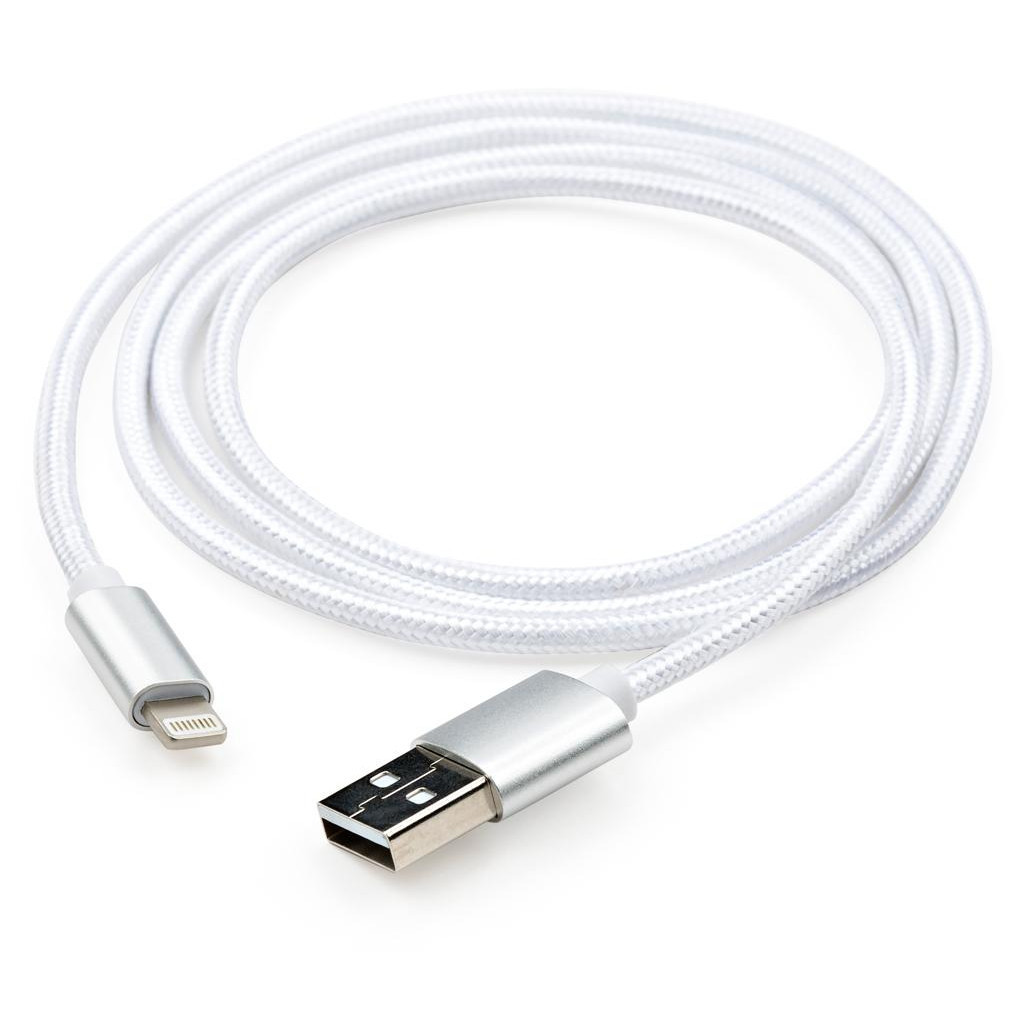 Кабель USB 2.0 AM to Lightning 1m nylon silver Vinga (VCPDCLNB1S) фото6