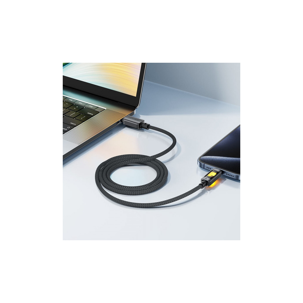 Кабель USB 2.0 AM to USB-C 1.2m 60W black Acefast (6974316284673) фото6