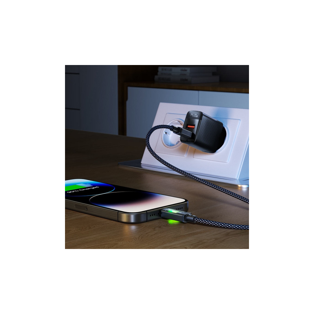 Кабель USB 2.0 AM to USB-C 1.2m 60W black Acefast (6974316284673) фото7