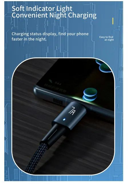 Дата кабель Essager USB 2.0 AM to USB-C 2.0m 100W blue (EXC7A-CGA03-P) фото