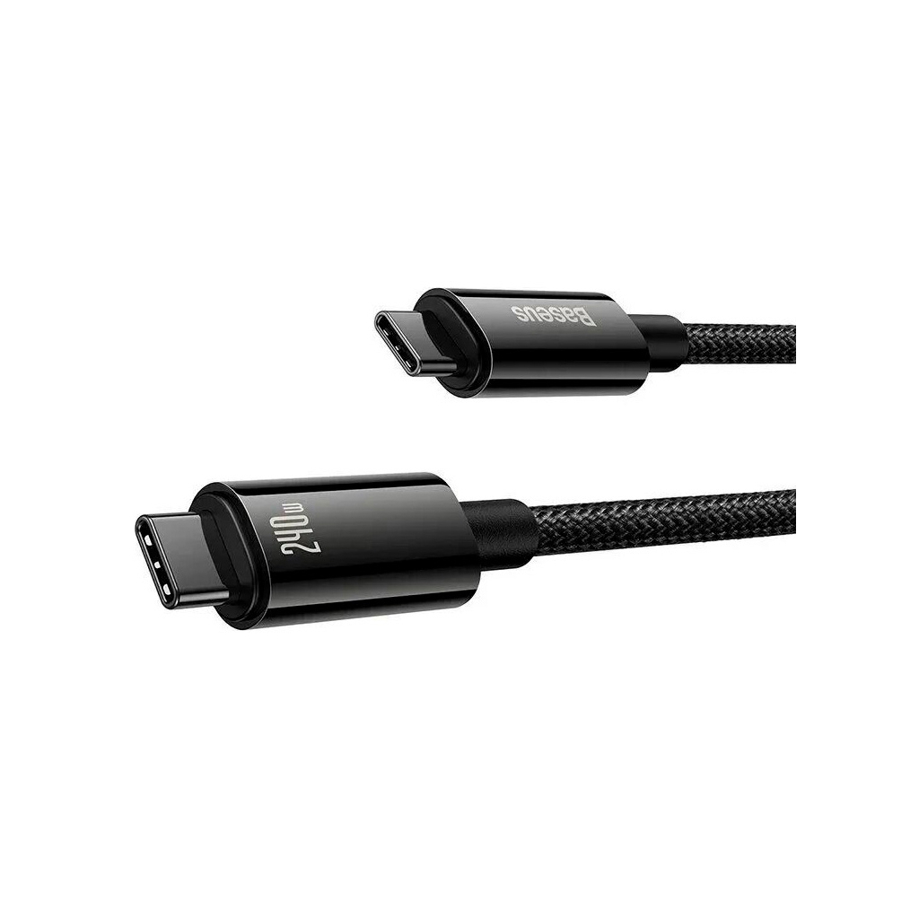 Кабель USB-C to USB-C 1.0m 240W Black Baseus (CAWJ040001) фото3