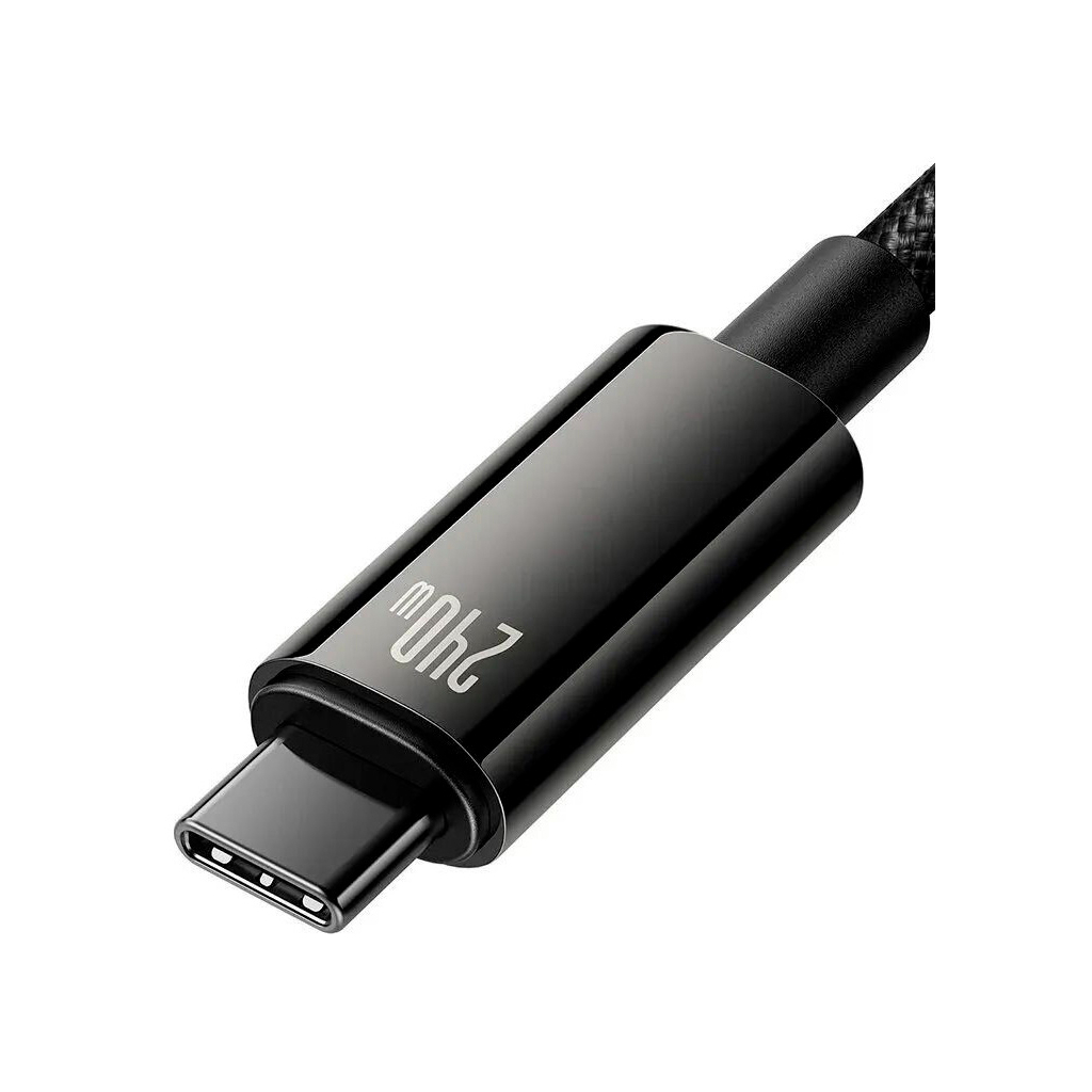 Кабель USB-C to USB-C 1.0m 240W Black Baseus (CAWJ040001) фото4