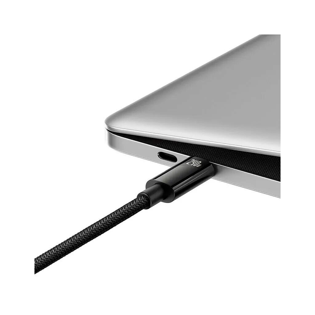 Кабель USB-C to USB-C 1.0m 240W Black Baseus (CAWJ040001) фото5