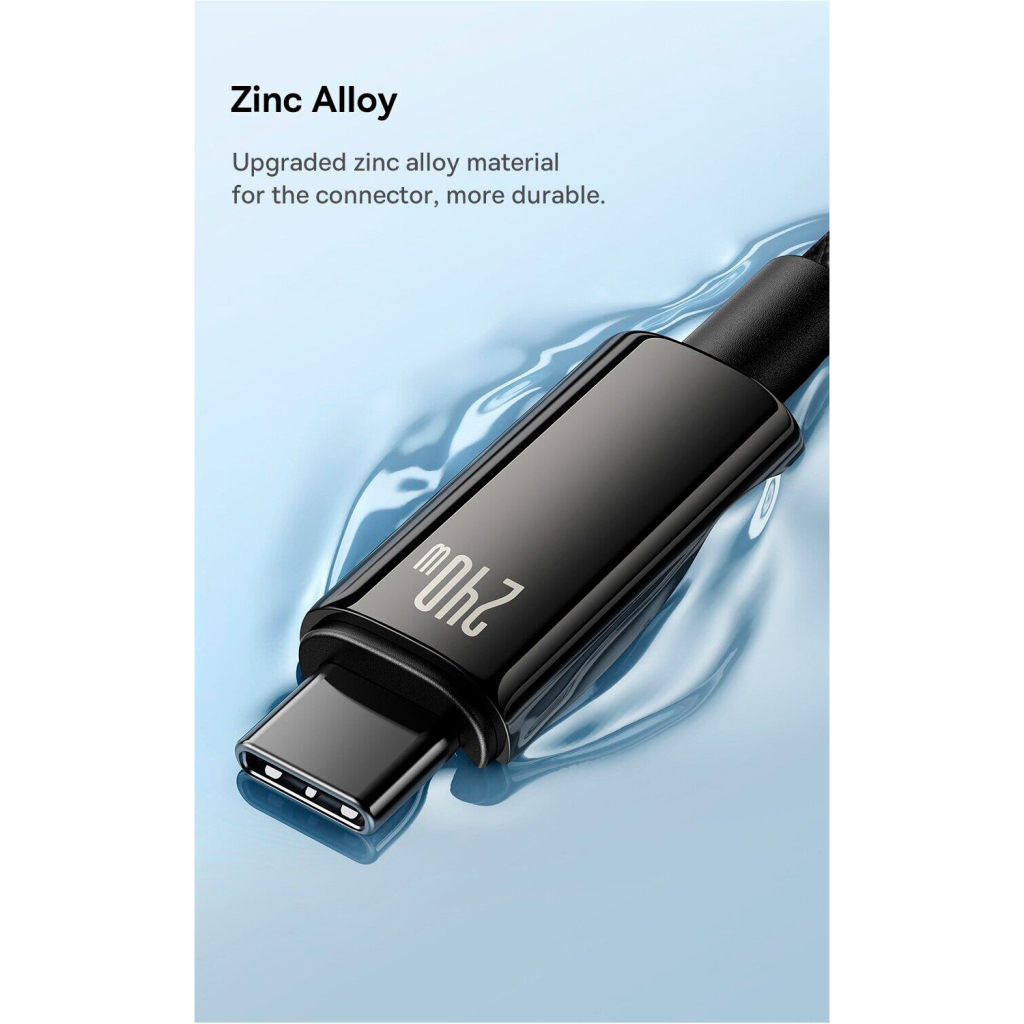 Кабель USB-C to USB-C 1.0m 240W Black Baseus (CAWJ040001) фото11