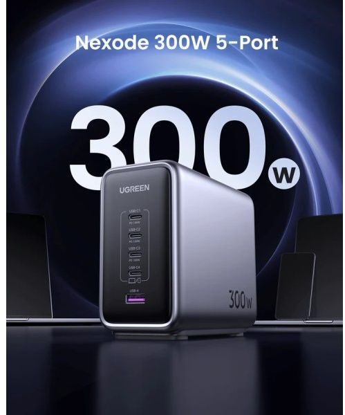 Зарядний пристрій Ugreen 5xUSB 300W Nexode (5хUSB-C) CD333 (90903B) фото3