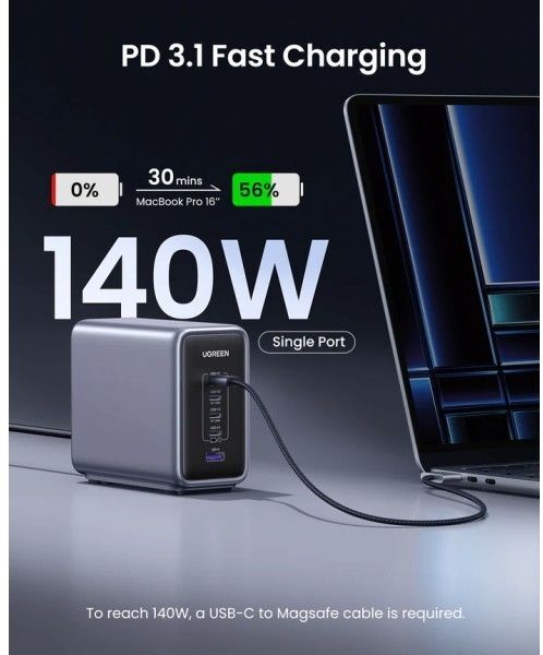 Зарядний пристрій Ugreen 5xUSB 300W Nexode (5хUSB-C) CD333 (90903B) фото4