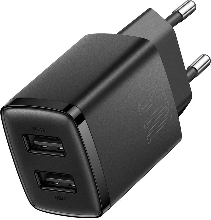 Зарядний пристрій Baseus Compact Charger 2U Black (CCXJ010201) фото