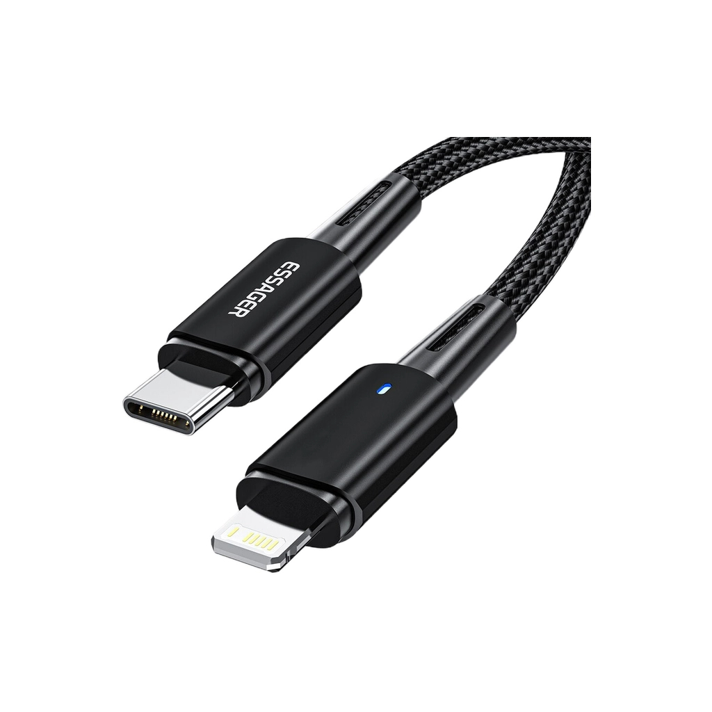 Кабель USB-C to Lightning 2.0m 20W black Essager (EXCTL-CGA01) фото2
