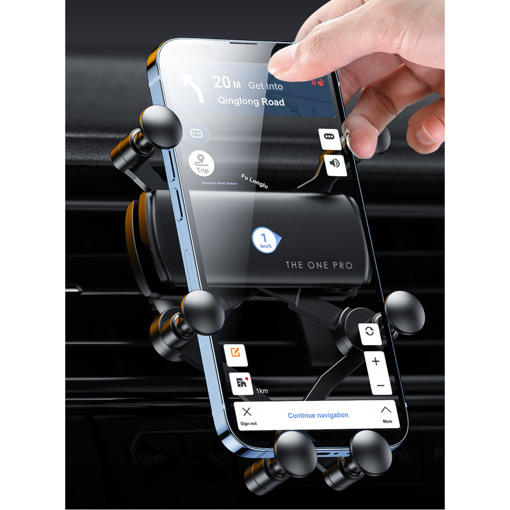 Автодержатель Essager Tourist Gravity Car Mount Phone Holder Black (EZJZL-TR01) фото8