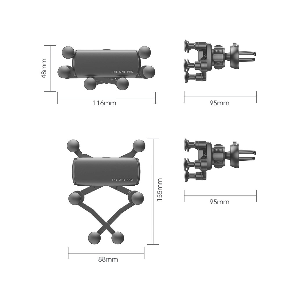 Автодержатель Essager Tourist Gravity Car Mount Phone Holder Black (EZJZL-TR01) фото10