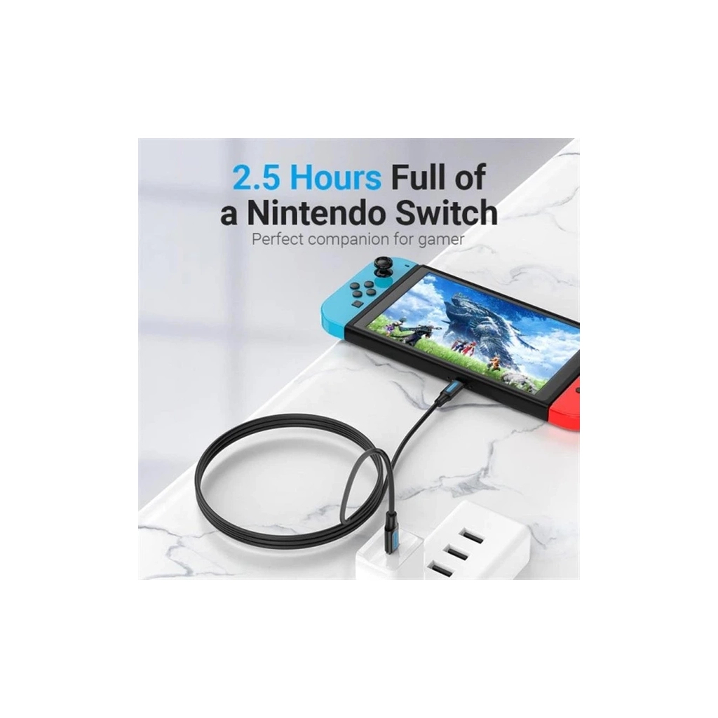 Кабель USB-C to USB-C 1.5m 5A black Vention (COTBG) фото