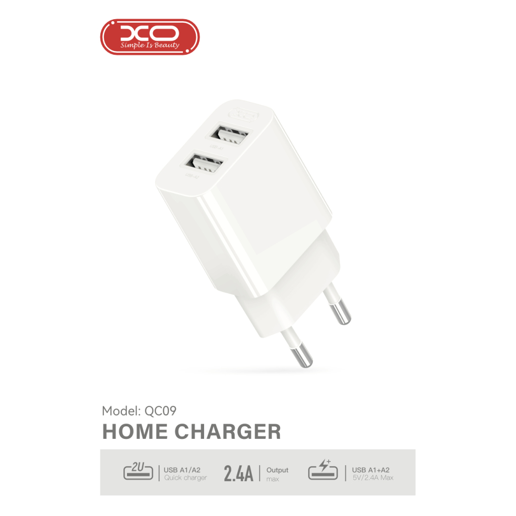 Зарядний пристрій XO 2xUSB QC3.0 (XO-QC09) фото4
