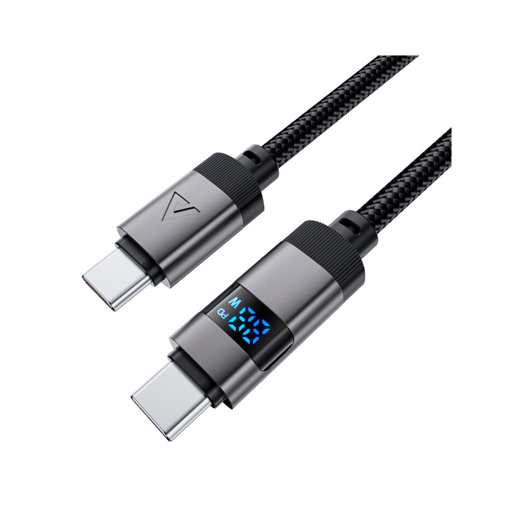 Кабель USB-C to USB-C 1.2m 60W digital display C15-03 Black Acefast (6974316283720) фото3