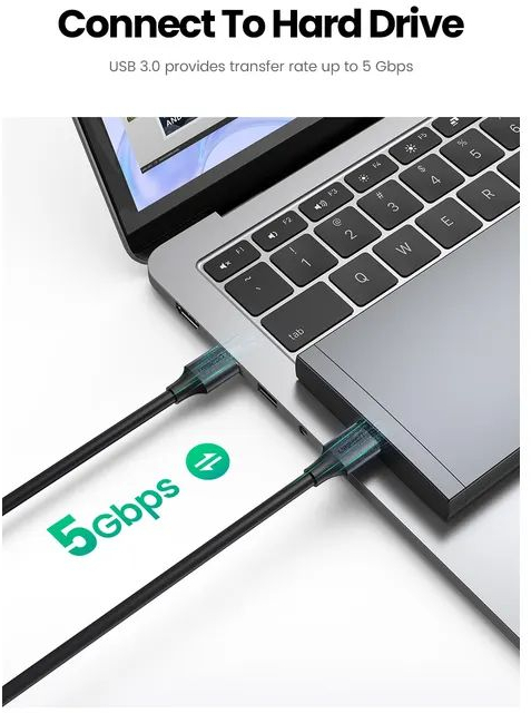 Дата кабель Ugreen USB 3.0 AM/AM 2.0m US128 black (10371) фото4