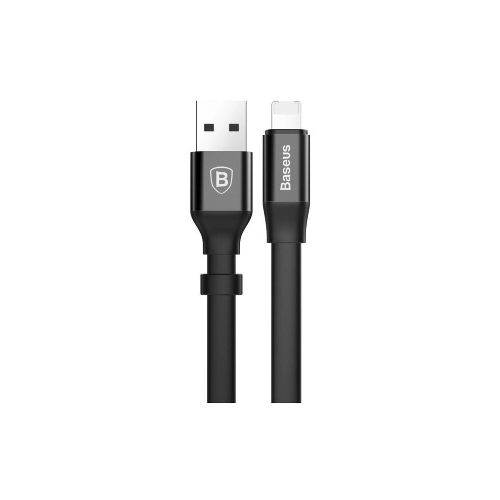 Кабель USB 2.0 AM to Lightning 0.23m 2A black Baseus (CALMBJ-B01) фото2