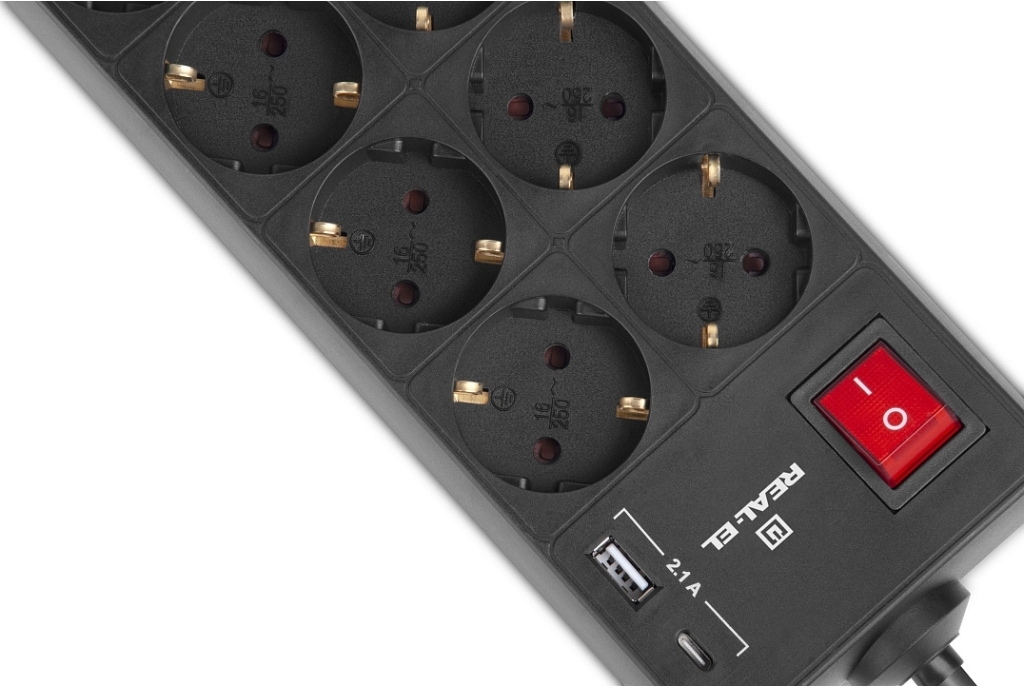 Фільтр живлення REAL-EL RS-Protect 805 3м Black (EL122300043) фото8