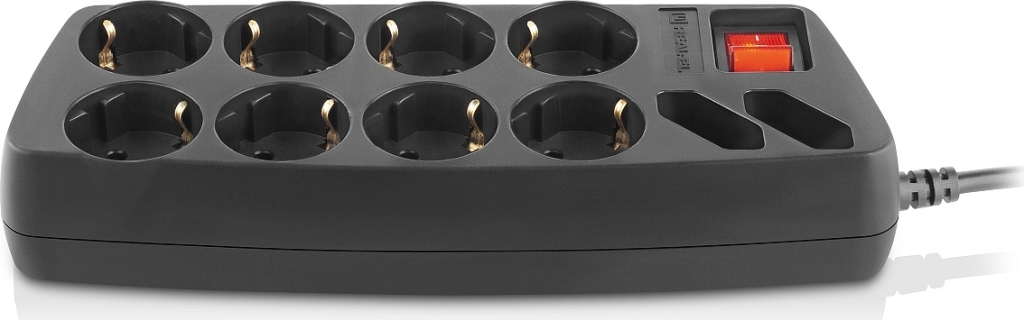 Фільтр живлення REAL-EL RS-10 Protect 1.8 м Black фото