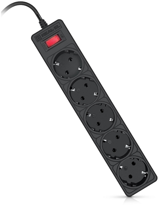 Фільтр живлення REAL-EL RS-Protect 505 5 м Black (EL122300046) фото2