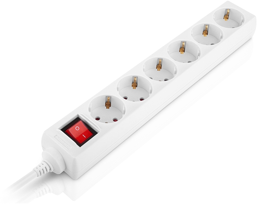 Фільтр живлення REAL-EL RS-6 Protect M 1.8м White (EL122300031) фото4