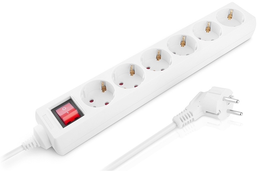 Фільтр живлення REAL-EL RS-6 Protect M 1.8м White (EL122300031) фото7