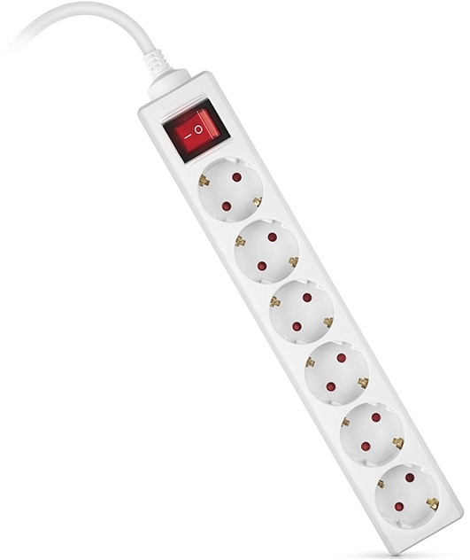 Фільтр живлення REAL-EL RS-6 Protect M 1.8м White (EL122300031) фото2