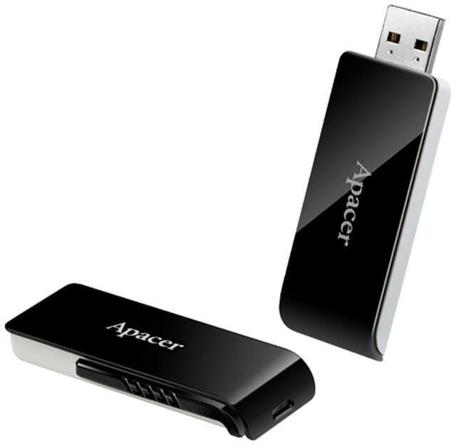 Флеш-накопитель USB3.2 32GB Apacer AH350 Black (AP32GAH350B-1) фото