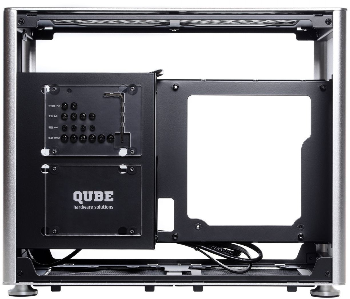 Корпус QUBE A4 Aluminum Silver (QBA4I_WSNU3) фото8