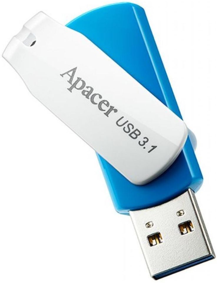 Флеш-накопитель USB3.2 128GB Apacer AH357 Blue/White (AP128GAH357U-1) фото2