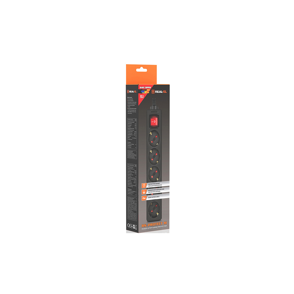 Фільтр живлення REAL-EL RS-Protect M 5м Black (EL122300030) фото11