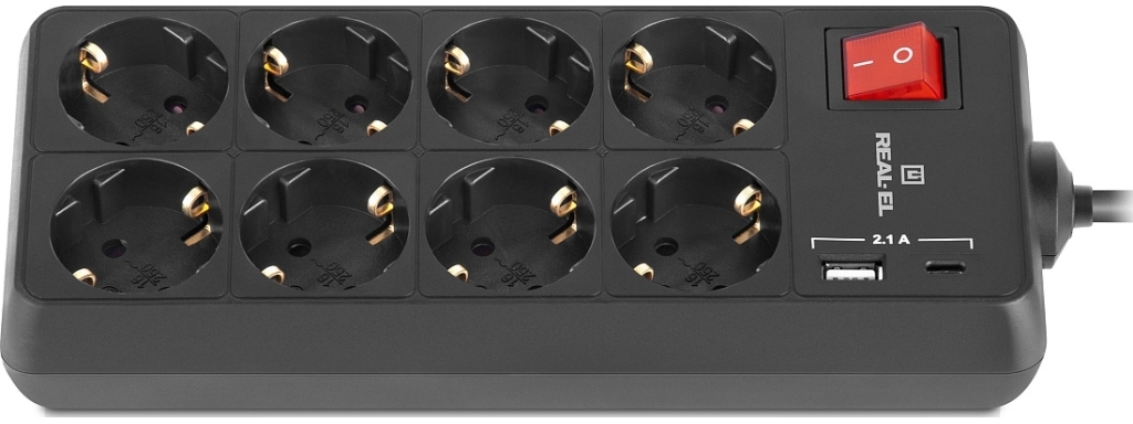 Фільтр живлення REAL-EL RS-Protect 805 1.8м Black (EL122300042) фото8