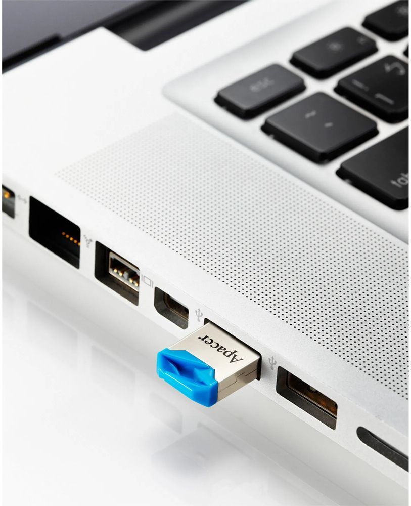 Флеш-накопитель USB 64GB Apacer AH111 Silver/Blue (AP64GAH111U-1) фото4