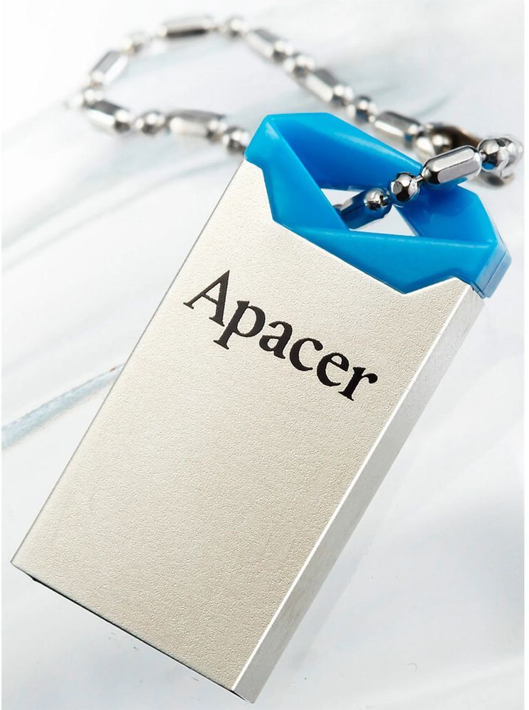 Флеш-накопитель USB 64GB Apacer AH111 Silver/Blue (AP64GAH111U-1) фото2