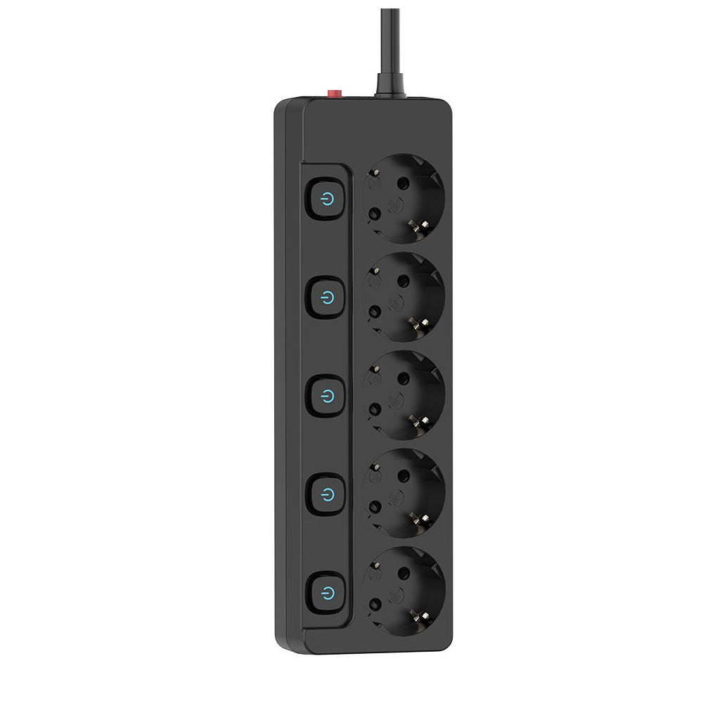 Фільтр живлення СolorWay (CW-PSEA55SBK) 5 розеток, 5м, Black фото4