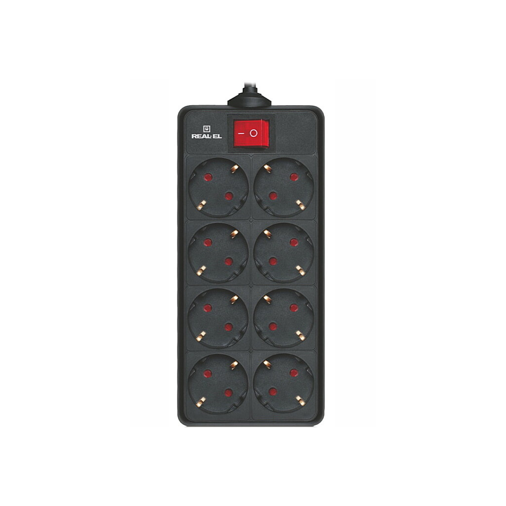 Фільтр живлення REAL-EL RS-8 Protect 5м Black (EL122300024) фото6