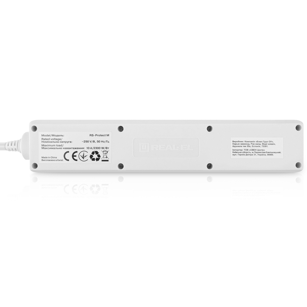 Фільтр живлення REAL-EL RS-Protect M 3м White (EL122300027) фото7