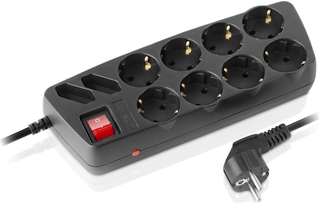 Фільтр живлення REAL-EL RS-10 Protect 5 м Black фото