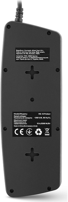 Фільтр живлення REAL-EL RS-10 Protect 5 м Black фото