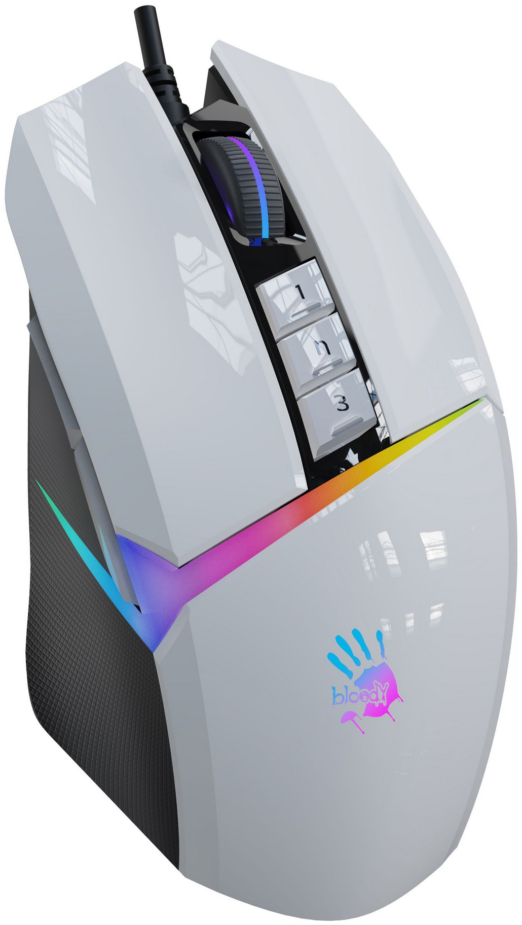 Ігрова миша A4Tech Bloody W60 Max USB Panda White (4711421955133) фото2