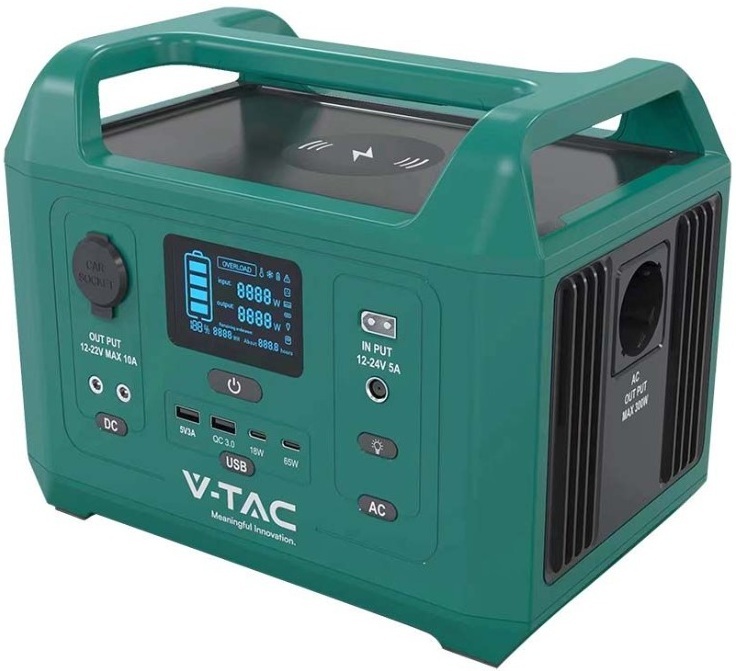 Зарядна портативна електростанція V-TAC 300W (VT-303N) фото2