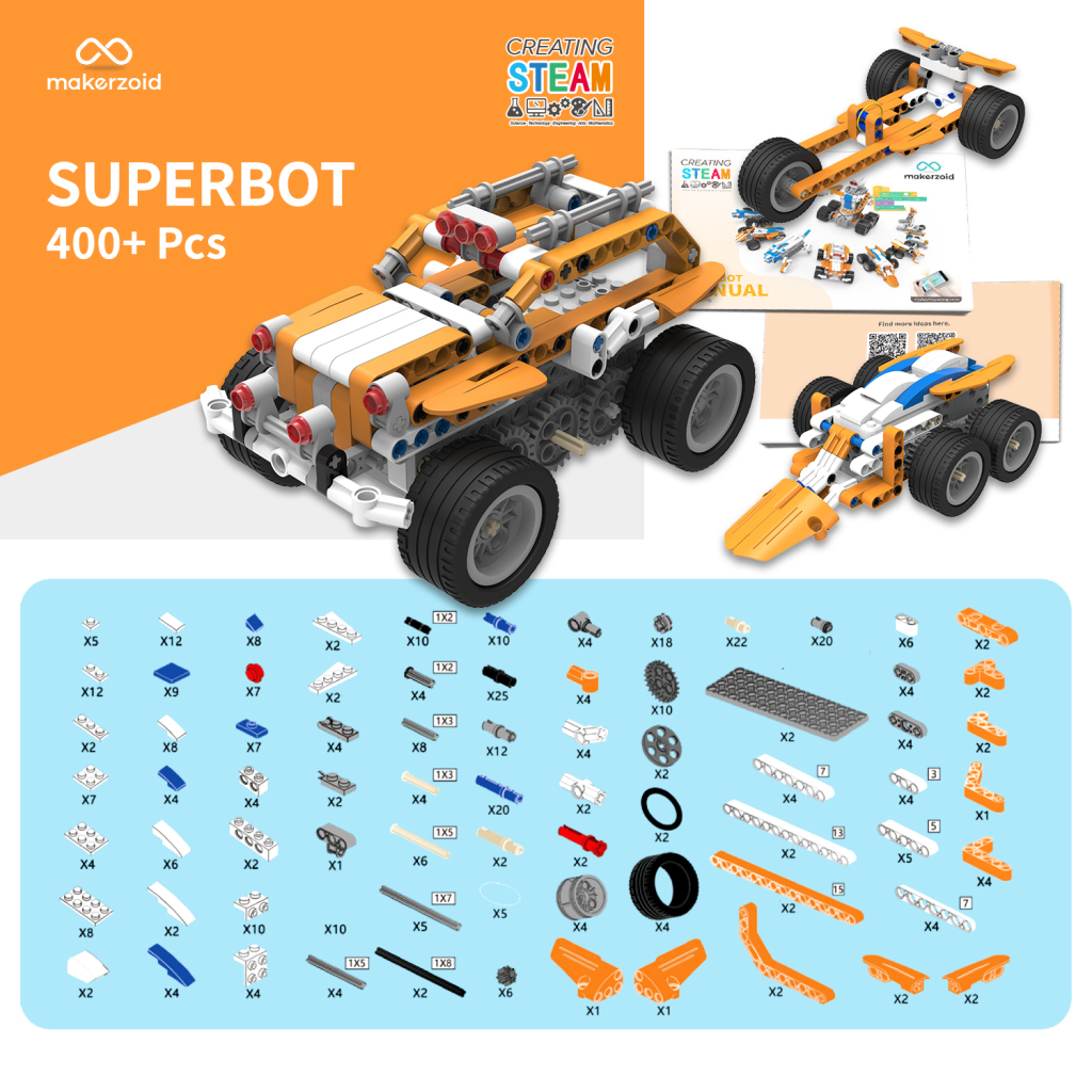 Конструктор Makerzoid Superbot Educational Building Blocks (MKZ-ID-SPB) фото5
