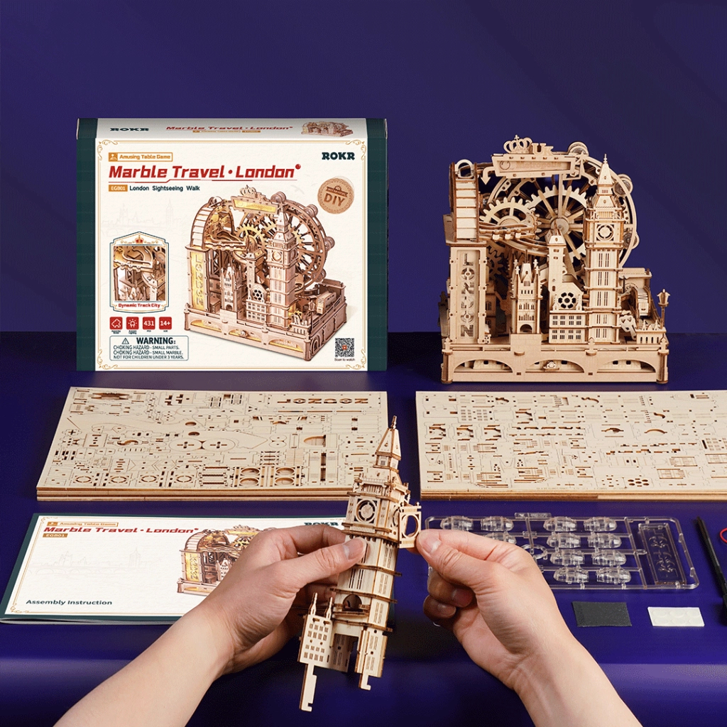 Конструктор Robotime Rokr деревянный 3D Marble Travel Лондон (EGB01) фото4