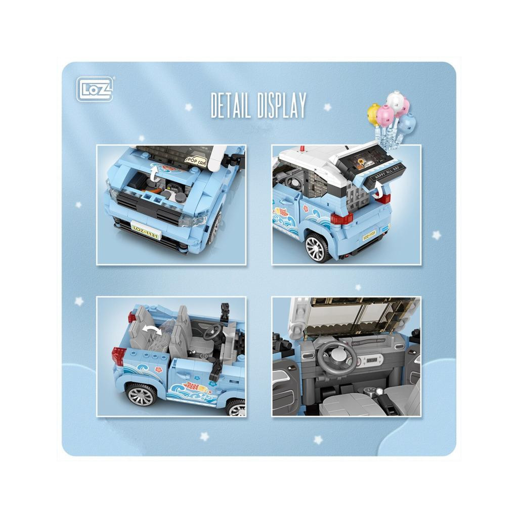 Конструктор LOZ mini Автомобіль MINI блакитний (1131) фото