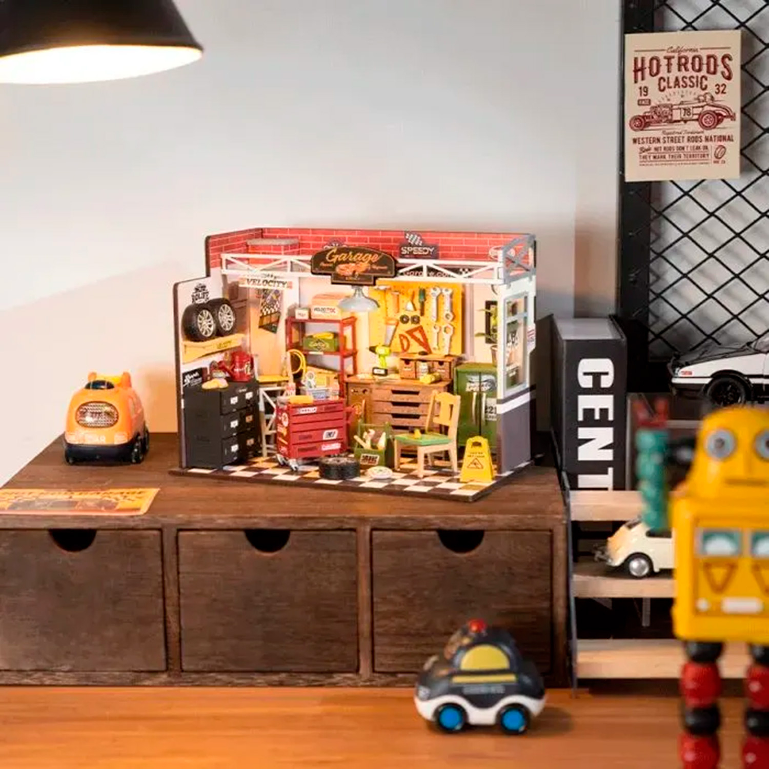 Конструктор Robotime Rolife дерев'яний 3D Гаражна майстерня (DG165) фото4