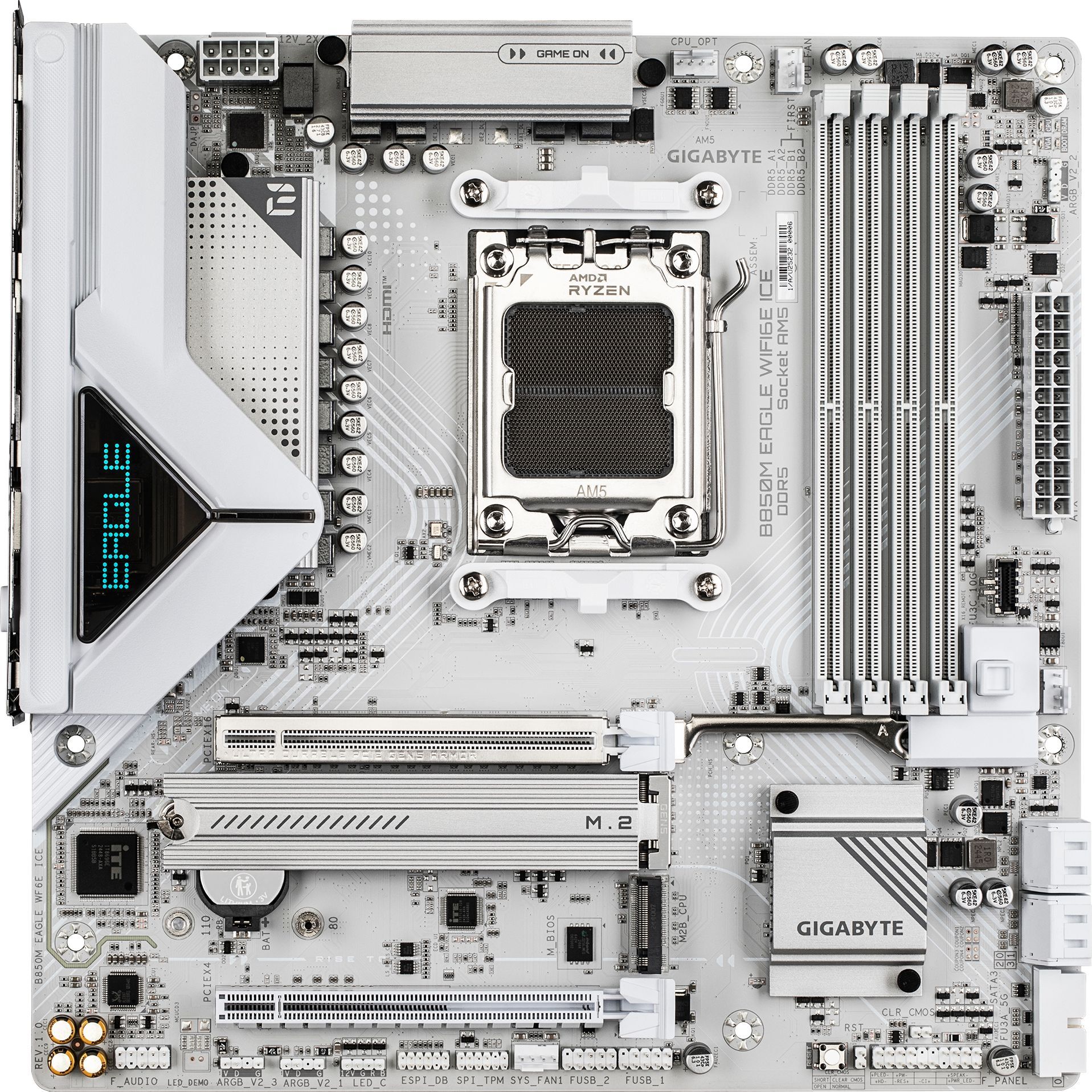Материнская плата GIGABYTE B850M EAGLE WIFI6E ICE (sAM5, AMD B850, DDR5, mATX) фото2