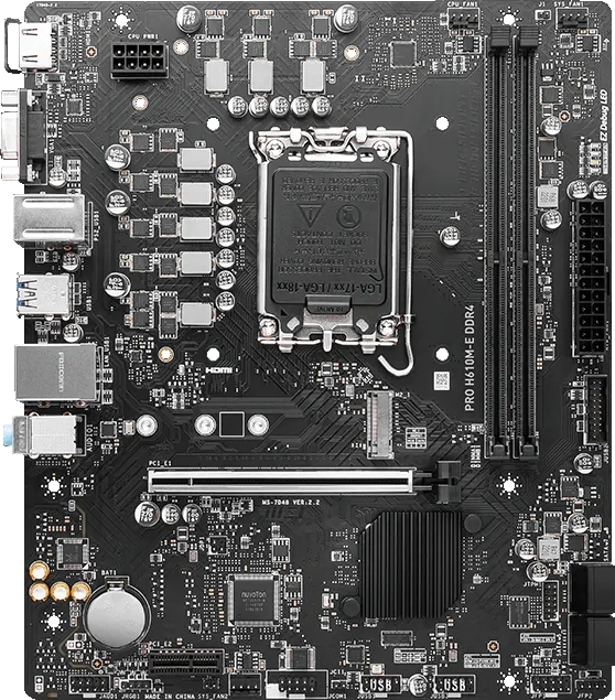 Материнська плата MSI PRO H610M-E DDR4 (s1700, Intel H610, DDR4, mATX) фото2