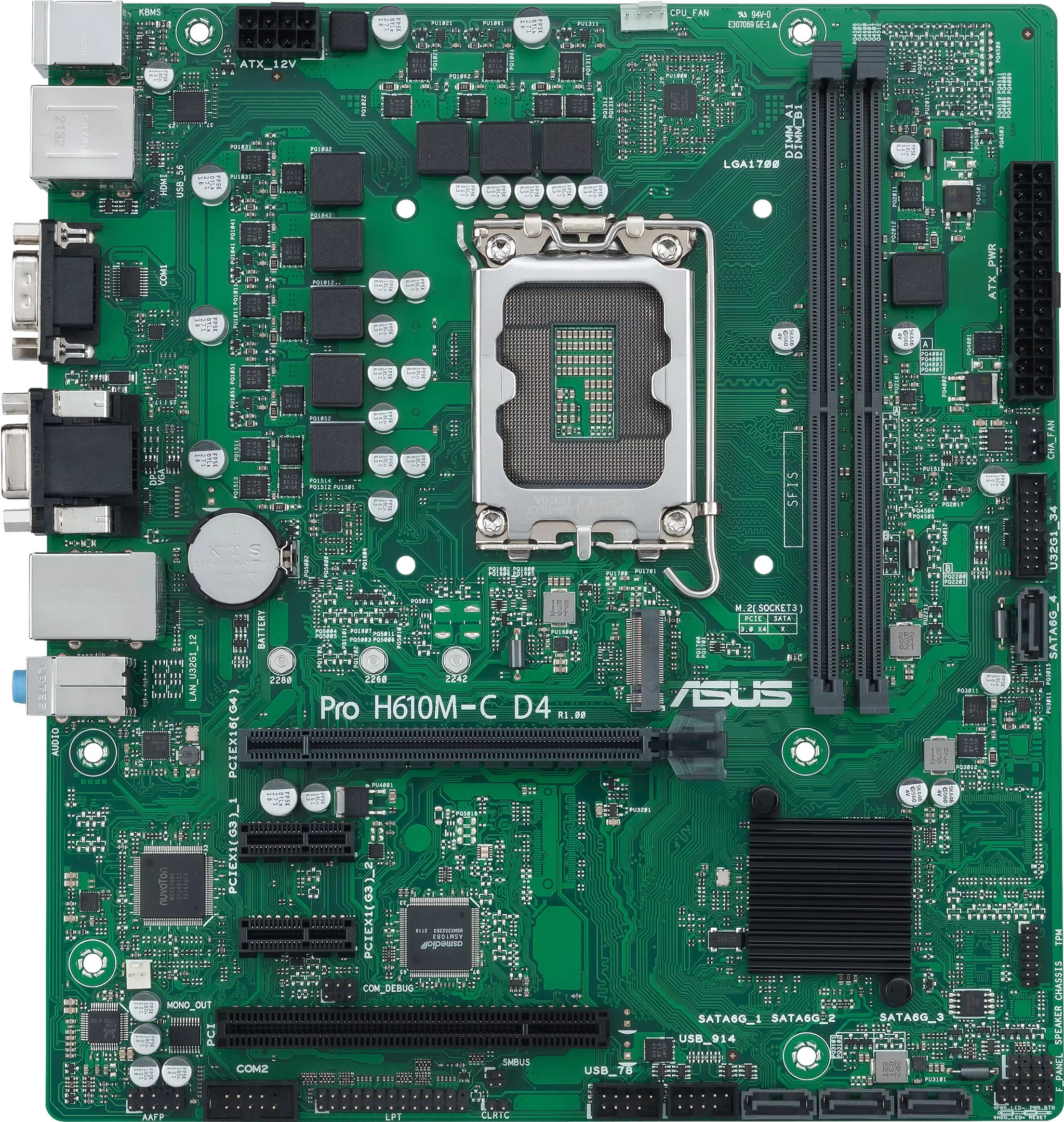 Материнская плата ASUS Pro H610M-C D4-CSM (Pro_H610M-C_D4-CSM) фото2