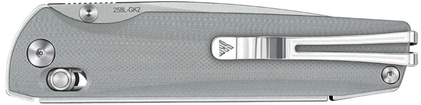 Нож складной туристический SRM Terrier 258L-GK2 (9.3 см) 140Cr/G10 серый (258L-GK2) фото
